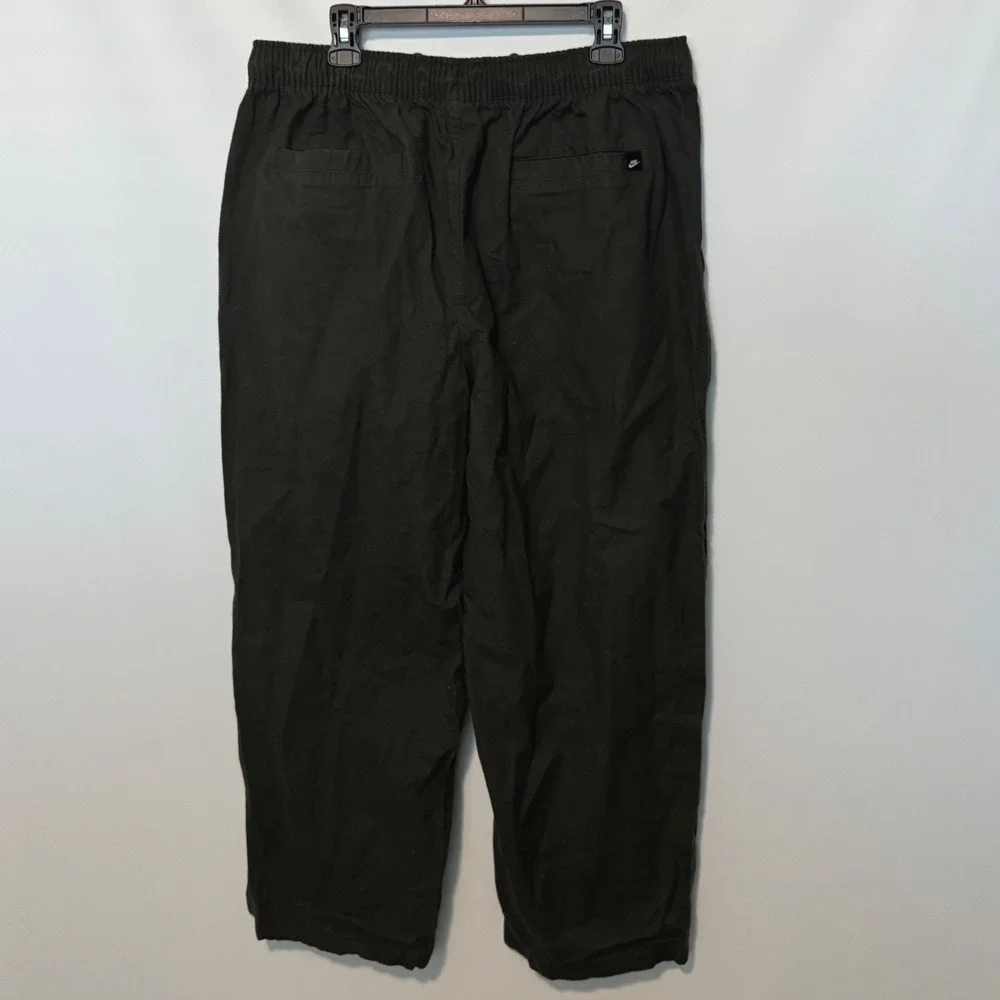 Nike Club Heavyweight Balloon Pants Mens XL Olive Green Wide Leg Trouser HV1423